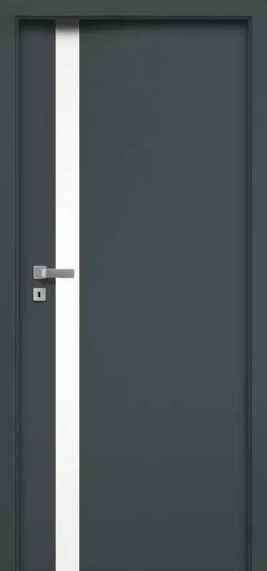 Drzwi wewnętrzne POL-SKONE CREATO A01 szyba laminowana biały mat