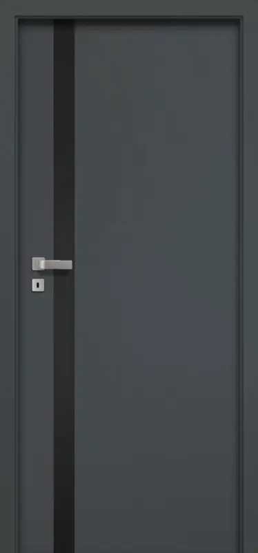  Drzwi wewnętrzne POL-SKONE CREATO A01 szyba laminowana czarna
